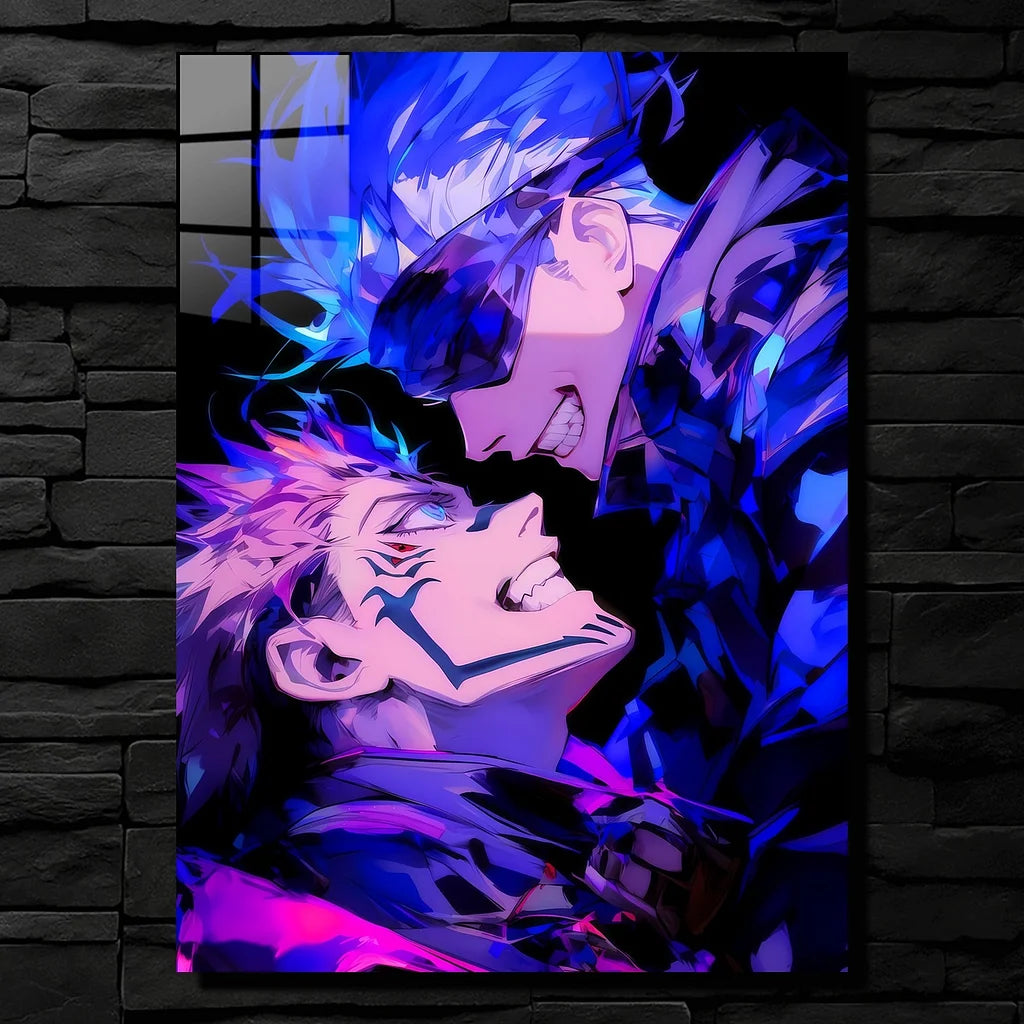 Satoru Gojo Sukuna Intense Metallic Poster (Limited Edition)