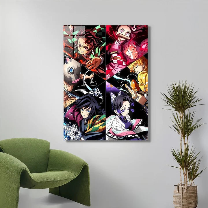 Tanjiro Nezuko Collage Metallic Poster (Limited Edition)