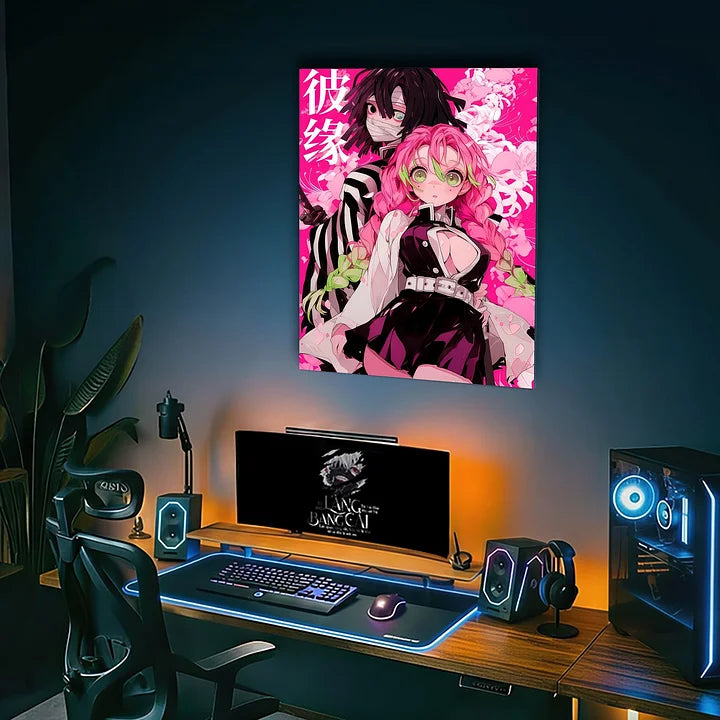 MitsuriKanroji ObanaiIguro Metallic Poster (Limited Edition)