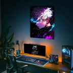 Neon Gaze Satoru Gojo Metallic Poster (Limited Edition)