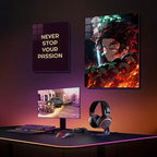 Tanjiro Fire Metallic Poster (Limited Edition)