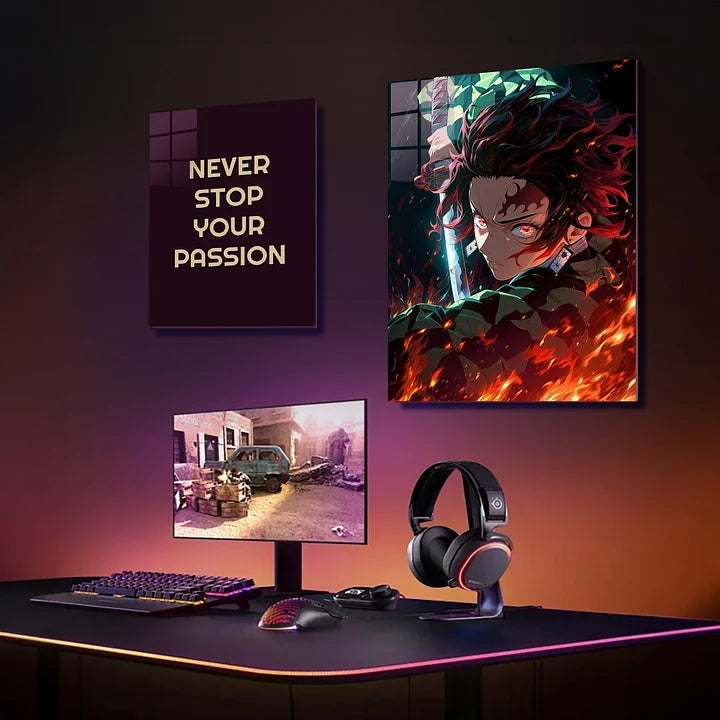 Tanjiro Fire Metallic Poster (Limited Edition)