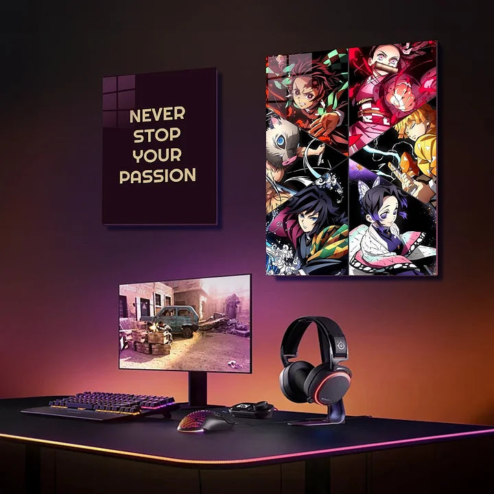 Tanjiro Nezuko Collage Metallic Poster (Limited Edition)