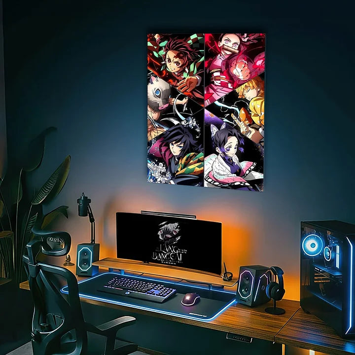 Tanjiro Nezuko Collage Metallic Poster (Limited Edition)