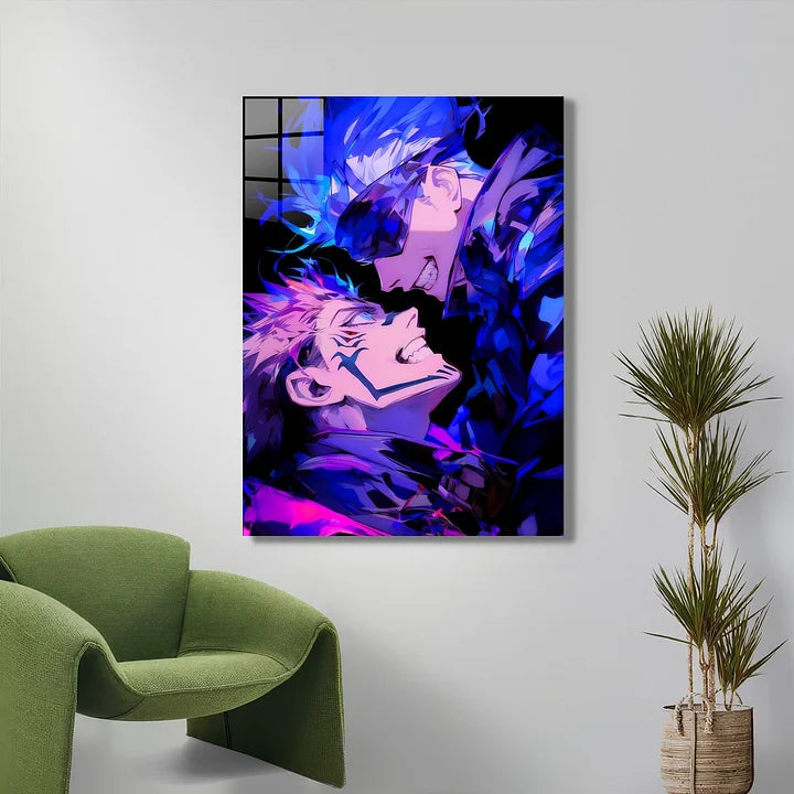 Satoru Gojo Sukuna Intense Metallic Poster (Limited Edition)