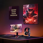 Satoru Gojo Flame Metallic Poster (Limited Edition)