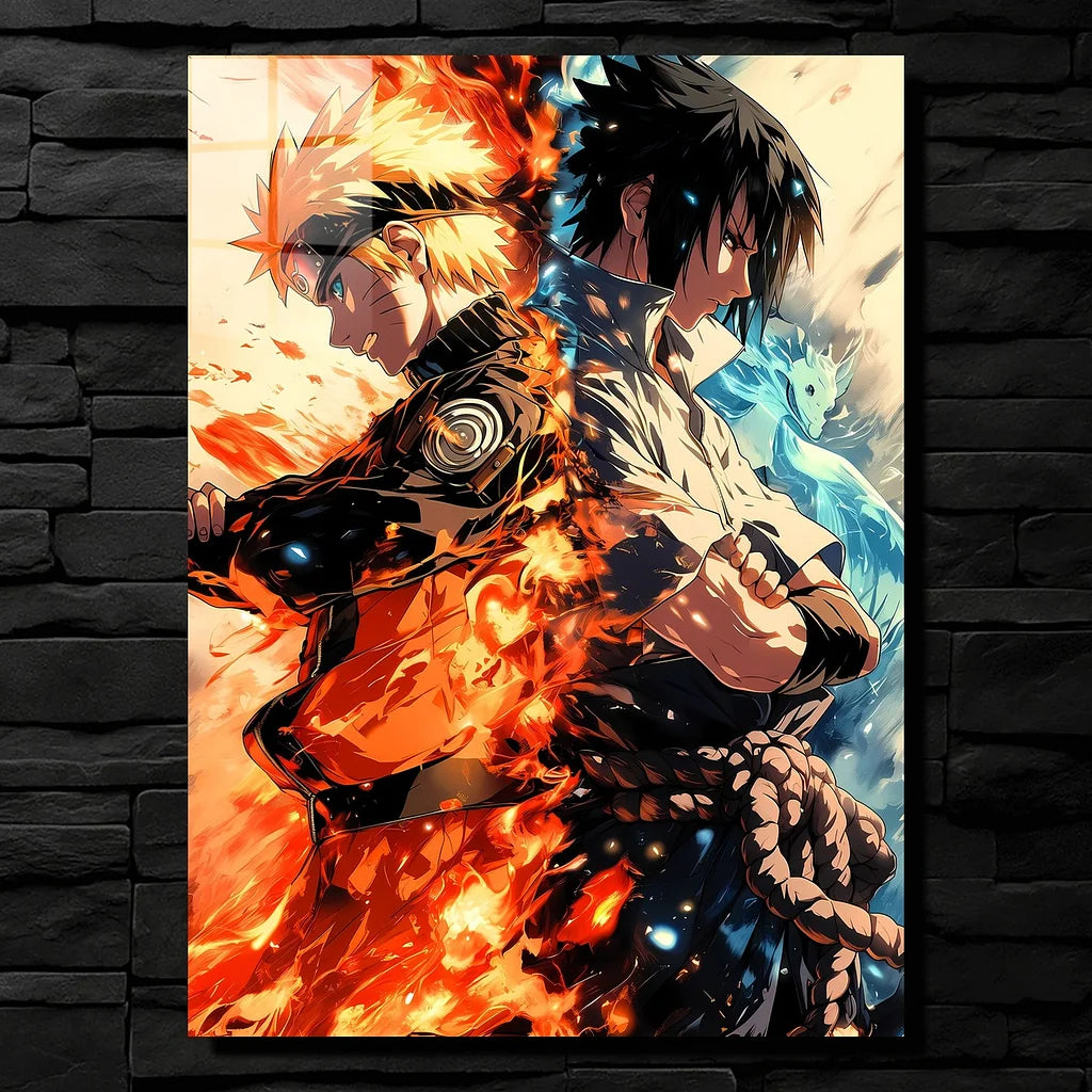 Naruto Sasuke Dynamic Duo Metallic Poster (Limited Edition)