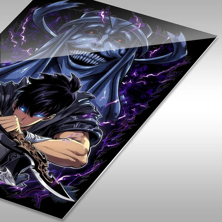 Sung Jinwoo Shadow Monarch Metallic Poster