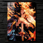 Rengoku Kyojuro Flaming Metallic Poster (Limited Edition)