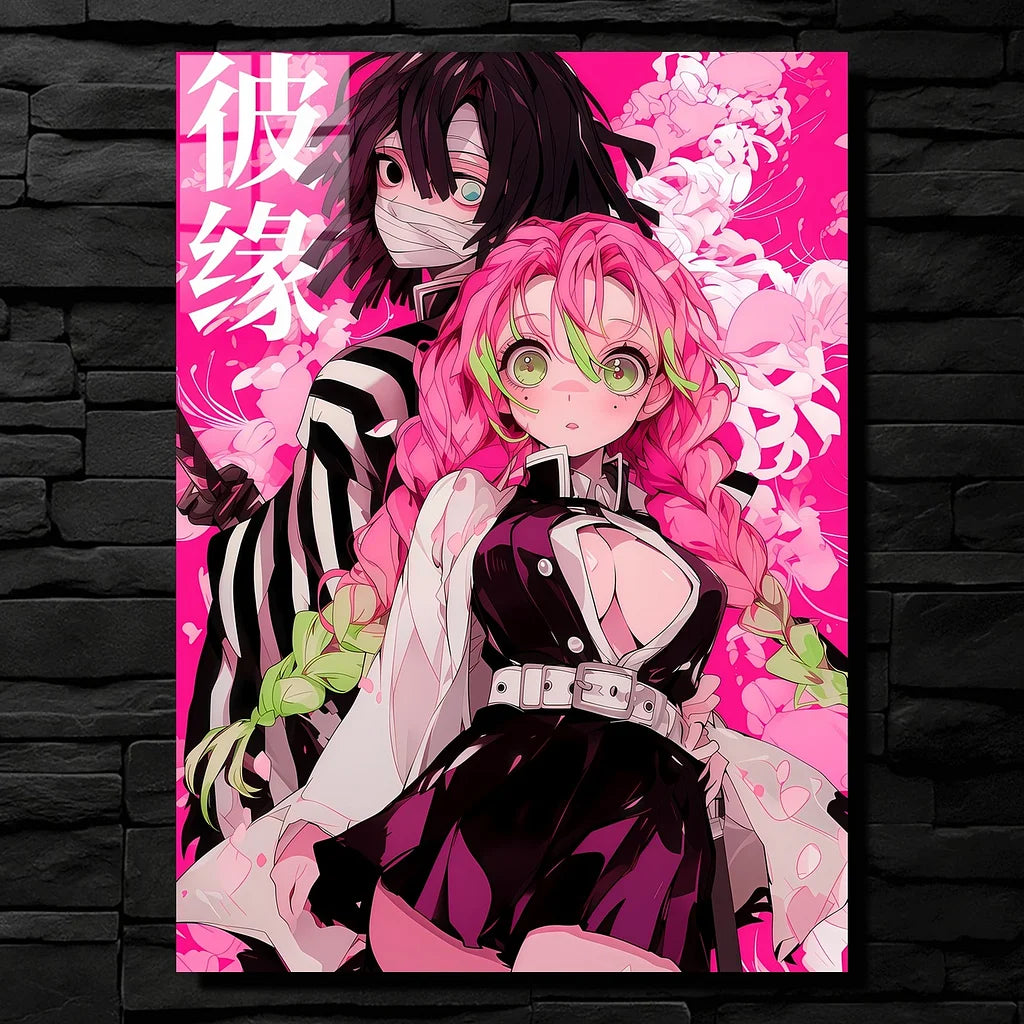 MitsuriKanroji ObanaiIguro Metallic Poster (Limited Edition)