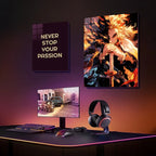 Rengoku Kyojuro Flaming Metallic Poster (Limited Edition)