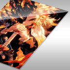 Rengoku Kyojuro Flaming Metallic Poster (Limited Edition)