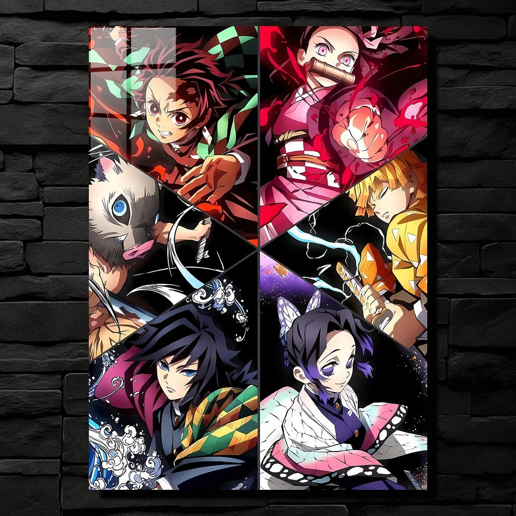 Tanjiro Nezuko Collage Metallic Poster (Limited Edition)