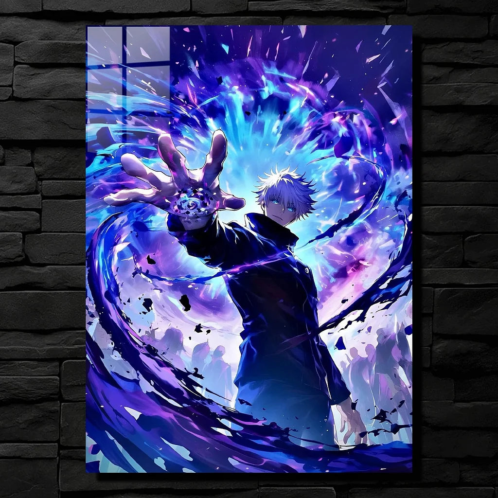 Satoru Gojo Blue Metallic Poster (Limited Edition)