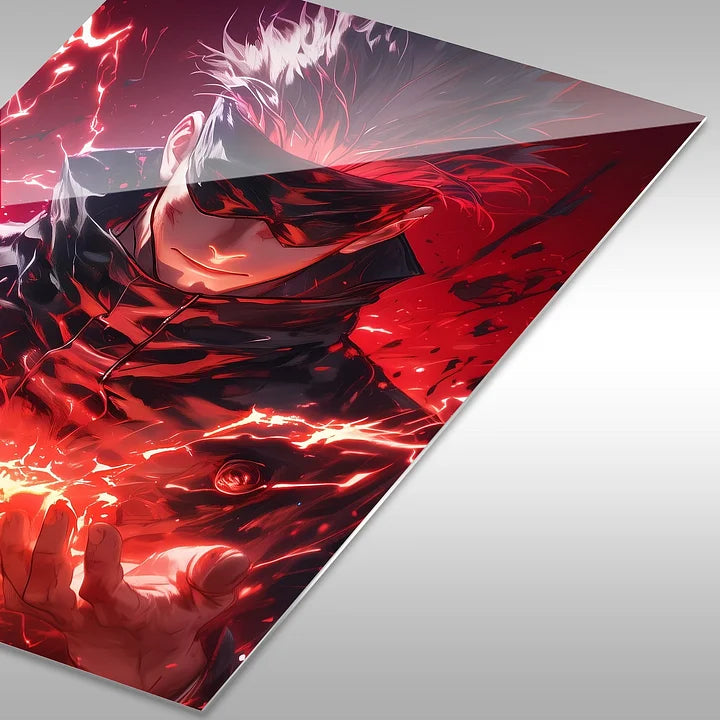 Satoru Gojo Flame Metallic Poster (Limited Edition)