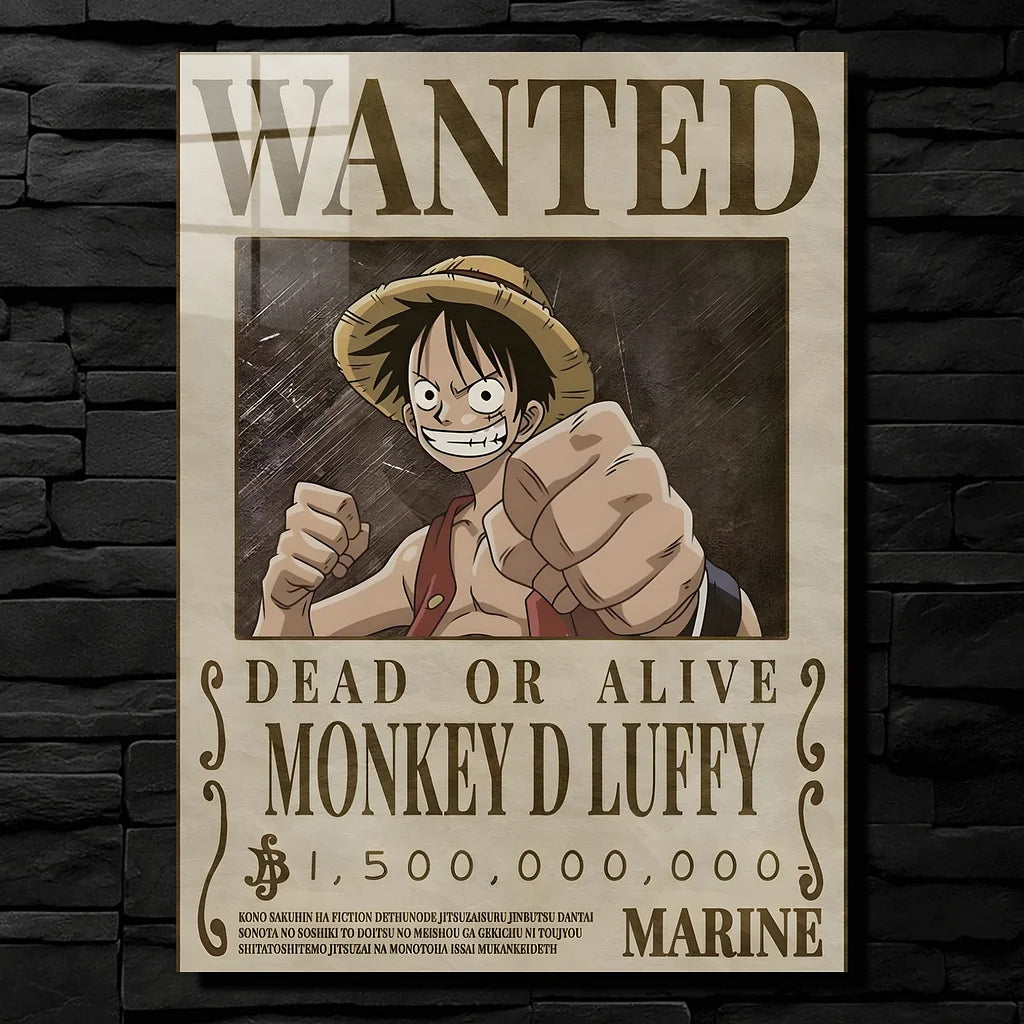 Luffy Wanted Metallic Poster (Limited Edition)