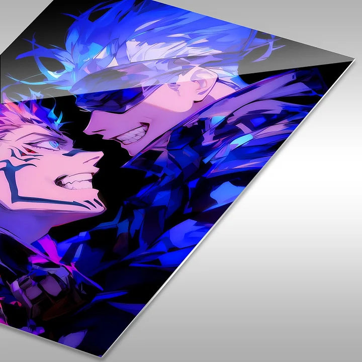 Satoru Gojo Sukuna Intense Metallic Poster (Limited Edition)