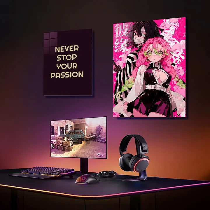 MitsuriKanroji ObanaiIguro Metallic Poster (Limited Edition)