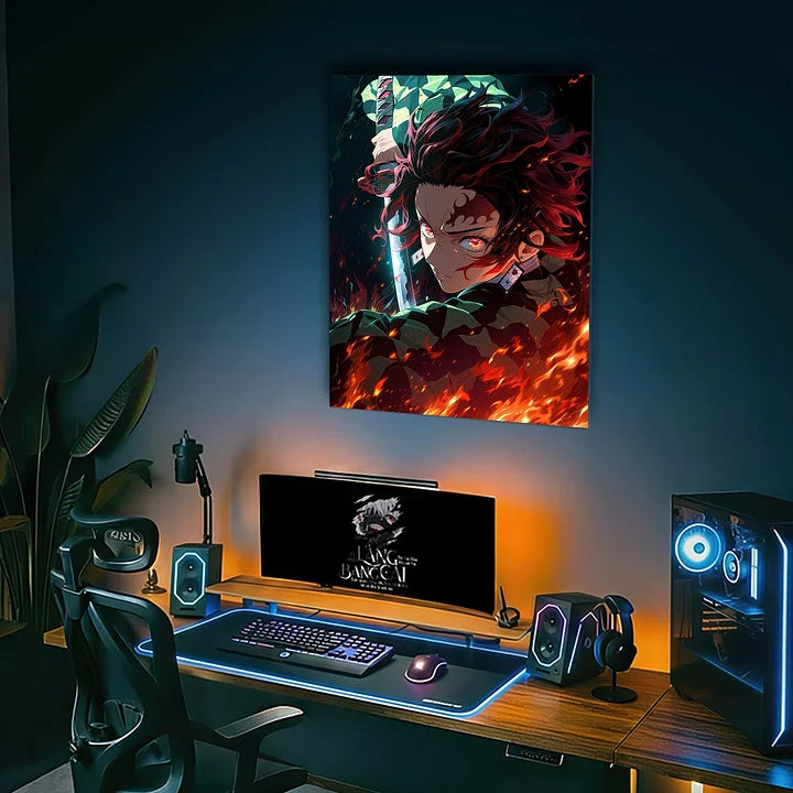 Tanjiro Fire Metallic Poster (Limited Edition)