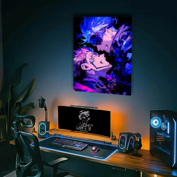 Satoru Gojo Sukuna Intense Metallic Poster (Limited Edition)