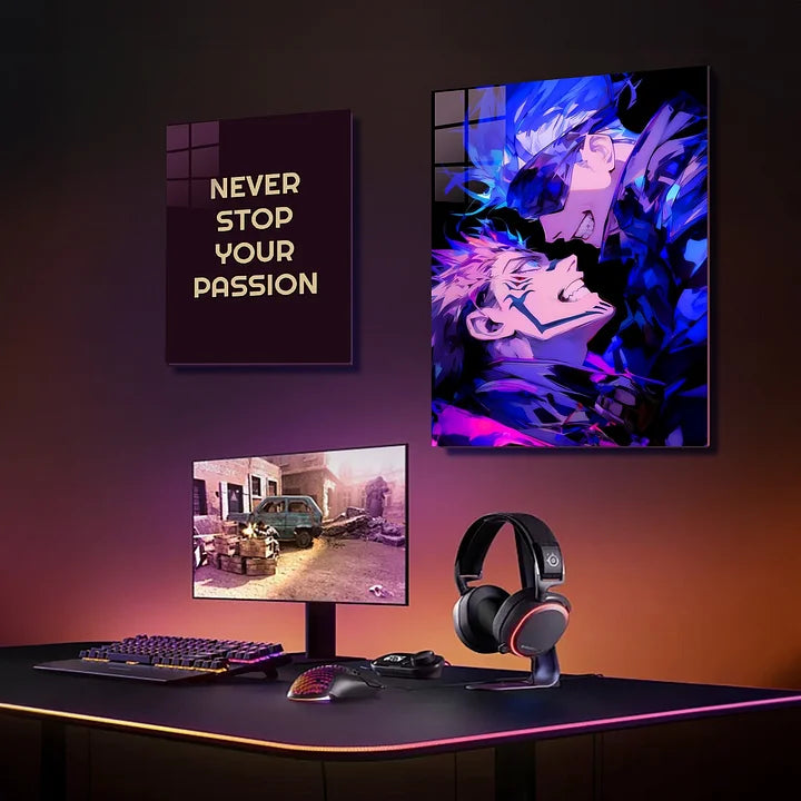 Satoru Gojo Sukuna Intense Metallic Poster (Limited Edition)